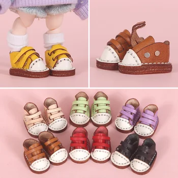 ob11 bebek ayakkabıları bjd ayakkabı inek derisi bakır toka deri çizmeler obitsu11,GSC kil,body9,YMY,1 / 12BJD bebek Aksesuarları botları