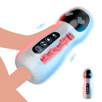 Otomatik Sextoy Makinesi Gerçek Pussy Seks Oyuncakları ısıtma Emme mastürbasyon kupası Anal Vajina Oyuncak Yetişkin Güçlü Erkek Masturbator 0