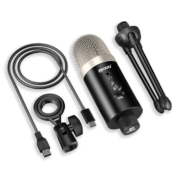 PC Laptop için usb'li mikrofon Podcasting Oyun Ses Kontrolü