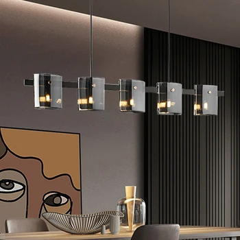 Post Modern Mutfak ada asılı lamba Restoran LED avizeler İskandinav basit kolye ışık yemek odası dekor iç mekan aydınlatması