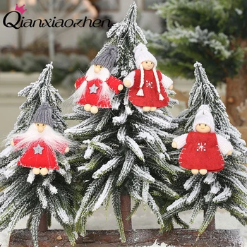 Qianxiaozhen 2 adet Kardan Adam Bebek Noel Ağacı Asılı Noel Ağacı Dekorasyon Noel Süsler Noel Süslemeleri Ev İçin 1