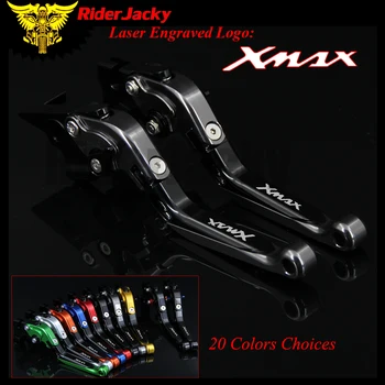 RiderJacky 1 Çift Titanyum+Siyah Motosiklet Katlama Uzayabilir fren debriyaj Kolları Yamaha XMAX 300 X-MAX 300 2017-2018