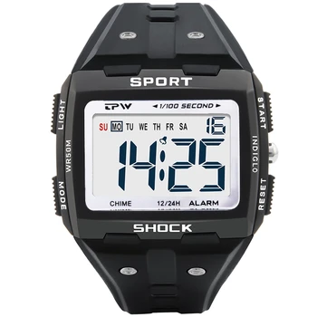 Spor Saatler Büyük Arama Çok Fonksiyonlu İzle Su Geçirmez Dijital Erkek İzle Sağlam kol saati erkek Saati Reloj Hombre