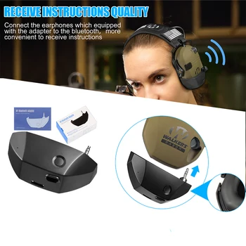 Stokta yeni!!! Walker'ın elektronik çekim Earmuffs kulak koruma Anti-gürültü kulaklık için Bluetooth adaptörü
