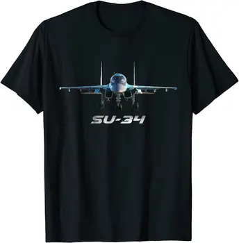 Sukhoi SU - 34 Rus Fighter - Bombacı Fighter Erkekler kısa kollu t-shirt Rahat %100 % Pamuk O-Boyun Yaz Gömlek