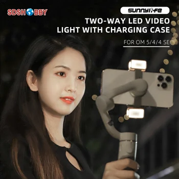 Sunnylife L375 İki yönlü LED Video İşığı ile Şarj Durumda Üç renkli Kısılabilir Taşınabilir Dolgu Lambası Fotoğraf OM 5/4/4 SE