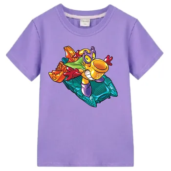 Superzings Gömlek Boys için Grafik Tee Moda Giyim Çocuklar Kawaii Süper Zings T-shirt %100 % Pamuk Kız Sevimli Tshirt Çocuk Üst 1
