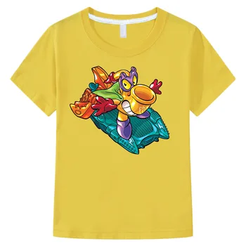 Superzings Gömlek Boys için Grafik Tee Moda Giyim Çocuklar Kawaii Süper Zings T-shirt %100 % Pamuk Kız Sevimli Tshirt Çocuk Üst 3
