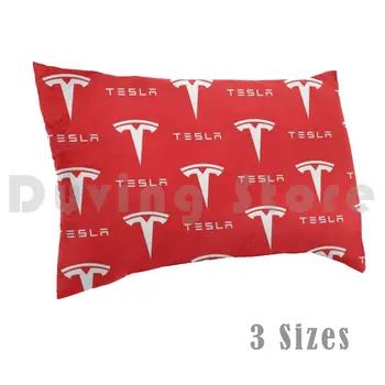 Tesla Yastık Kılıfı Baskılı 50x75 Tesla Logo Modeli 3 Spacex Uzay Elon Misk Roadster