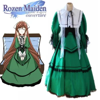 Unisex Rozen Maiden Sui sei seki Yeşim Kıç Cosplay Kostüm Lolita Setleri Takım Elbise