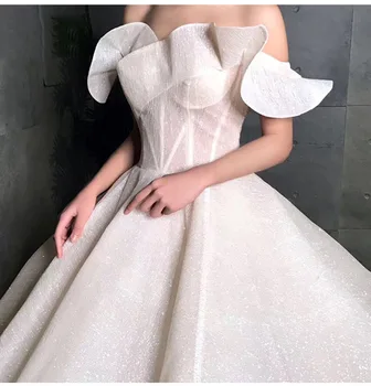 vestidos de noiva 2020 yeni lüks sequins gelinlik dubai bling ruffles gelinlik custom made gelinlik