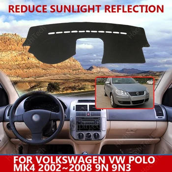 Volkswagen VW POLO için MK4 2002~2008 9N 9N3 Dashmats Araba-şekillendirici Aksesuarları Dashboard Kapak Pad Halı güneşlik