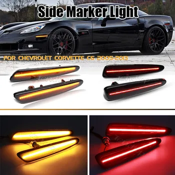 Yanıp sönen Amber / Kırmızı LED Yan İşaretleyici İşık İçin Chevrolet Chevy Corvette C6 05-13 Dönüş sinyal ışığı / Sürüş İşık OEM Yan İşaretleyici