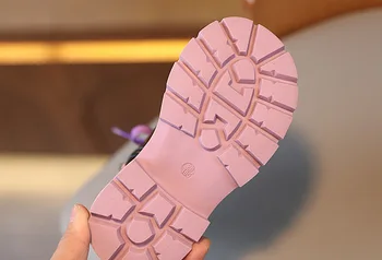 Yarım çizmeler kız Çorap Çizmeler Tıknaz Zarif Sevimli Çocuk Kısa Çizme Patent Deri Kış Moda Yeni Gemi-on Çocuk Ayakkabı Botas 4