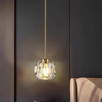 Yatak odası başucu avize kristal ışık yemek odası oturma odası bar İskandinav post - modern küçük avize modern ışık