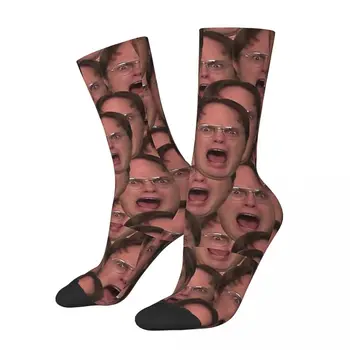 Yeni Erkek Erkek Çorap Çılgın Dwight Ofis Tv Gösterisi Çorap Polyester Grafik Kadın Çorap İlkbahar Yaz Sonbahar Kış