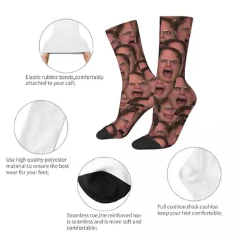 Yeni Erkek Erkek Çorap Çılgın Dwight Ofis Tv Gösterisi Çorap Polyester Grafik Kadın Çorap İlkbahar Yaz Sonbahar Kış 1