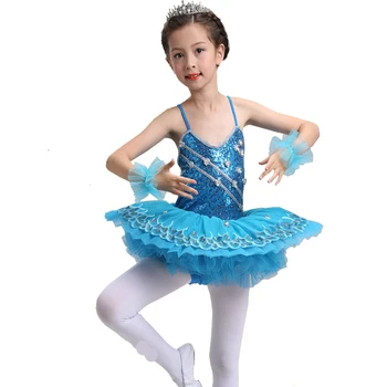 Yeni Gözleme Tutu Kuğu Gölü bale kostümü Balerin Elbise Kız Çocuklar için Bale Tutu Etek Çocuk süslü elbise Performans