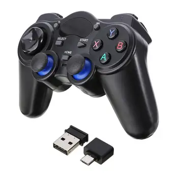 Yiwa Kablosuz Gamepad Oyun Konsolu Joystick 2.4 G İle mikro USB OTG Dönüştürücü Adaptör Android Tablet PC İçin TV Kutusu r30
