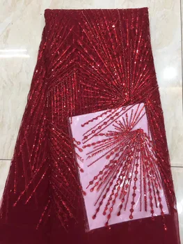 Yüksek Kalite 2022 Tül Payetli Fransız Nijerya Dantel Kumaş İşlemeli Afrika Dantel Kumaş kadın Elbise D41881