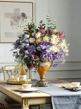 Yüksek kalite 45 CM düğün masa çiçek gül yapay çiçek topu düğün arka plan dekorasyon buket çiçek satır