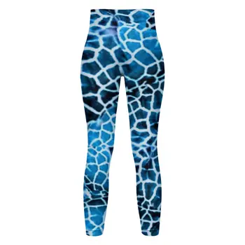 Zürafa Baskı Dikişsiz Tayt Mavi ve Beyaz Egzersiz Yoga Pantolon Kadınlar Seksi Kawaii Leggins Çabuk Kuru Spor Tayt 4