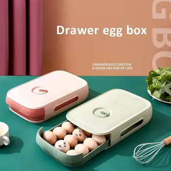Çekmece Tipi Yumurta saklama kutusu Buzdolabı saklama kutusu Gıda Depolama Hamur Kutusu Ev Yumurta Tutmak Tutucu Mutfak B4y0