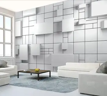 Özel 3D fotoğraf duvar resmi stereoskopik geometrik duvar kağıdı yatak odası oturma odası için duvar kağıdı Tuğla duvar TV arka plan