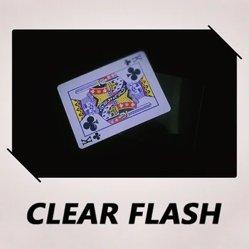 Şeffaf Flash Kart Sihirli Hileler Yanılsama Hile Sihirli Sahne Magie Professionnelle Şeffaf Kart Olur oyun kartı Görsel