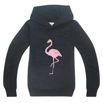2021 Moda Sonbahar Uzun Kollu Bebek Kız Kazak Sevimli Flamingo Hoodies Pamuk Genç Çocuk Çocuk Giysileri Vetement Bebe Garcon